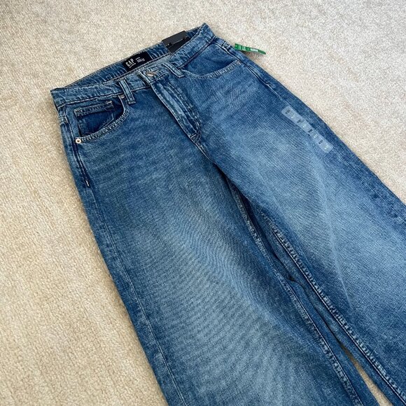 NWT Gap High Rise Wide Leg Blue Jeans 4/27R - Picture 3 of 11